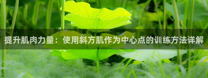 fb体育娱乐首页官网下载：提升肌肉力量：使用斜方肌作