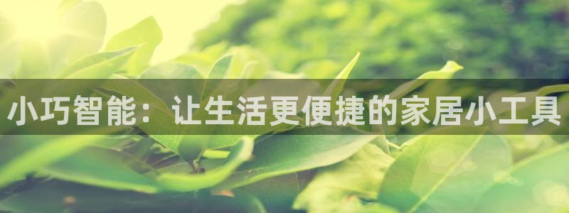 fb体育招商：小巧智能：让生活更便捷的家居小工具