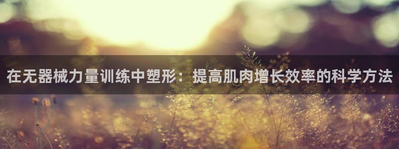 fb体育平台是正规平台吗安全吗：在无器械力量训练中塑